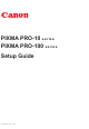 Canon PIXMA PRO-100 Series Setup Manual