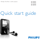 Philips SA1VBE04RC/17 Quick Start Manual
