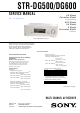 Sony STRDG500S Service Manual