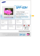 Samsung SPF-83H - Digital Photo Frame Manual Del Usuario