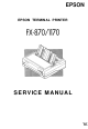 Epson FX 1170 - B/W Dot-matrix Printer Service Manual