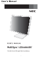 NEC MultiSync LCD2080UXi User Manual