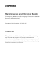 Compaq Presario 3000 - Desktop PC Maintenance And Service Manual