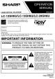 Sharp LC-20SH6U Operation Manual