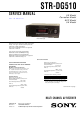 Sony DG510 - STR AV Receiver Service Manual