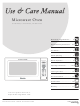 Frigidaire PLMBZ209GC - 2.0 cu. Ft. Microwave Oven Use & Care Manual