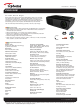Optoma PRO150S Datasheet