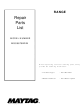 Maytag MGS5875BDW - Slide in Gas Range Repair Parts List Manual