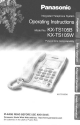 Panasonic KX-TS105BK Operating Instructions Manual