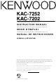 KENWOOD KAC-7202 Instruction Manual