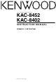KENWOOD KAC-8402 Instruction Manual