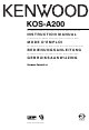 KENWOOD KOS-A200 Instruction Manual