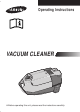 Samsung VACUUM CLEANER Operating Instructions Manual