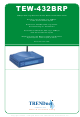 TRENDnet TEW-432BRP - Wireless Router Quick Installation Manual
