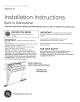 GE PDW7900P - Profile: Full Console Dishwasher Installation Instructions Manual