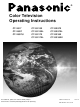 Panasonic CT2007F - TV Operating Instructions Manual