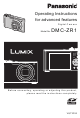 Panasonic DMC ZR1 - Lumix Digital Camera Operating Instructions Manual