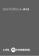 Motorola i412 Guía Del Usuario