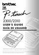 Brother PT 2300 - P-Touch 2300 Thermal Transfer Printer User Manual
