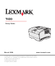 Lexmark 26H0122 - T 430d B/W Laser Printer Setup Manual