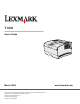 Lexmark 26H0122 - T 430d B/W Laser Printer User Manual