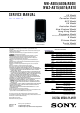 Sony NWZA816P - DIGITAL MEDIA PLAYER/MP3 PLAYER Service Manual