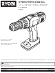 Ryobi P815 Operator's Manual
