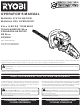 Ryobi RY39500 Operator's Manual