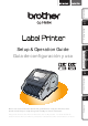 Brother QL-1050N - P-Touch B/W Direct Thermal Printer Set Up And Operation Manual