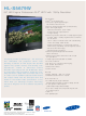 Samsung HLS5679WX/XAA Brochure & Specs