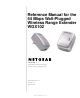 Netgear WGX102 - 54 Mbps Wall-Plugged Wireless Range Extender Reference Manual