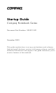 Compaq Presario R3000 - Notebook PC Startup Manual