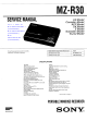 Sony MZ-R30 - MD Walkman MiniDisc Recorder Service Manual