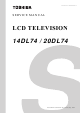 Toshiba 14DL74 Service Manual