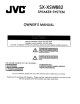 JVC SX-XSW882 - Home Theater Speaker System Owner's Manual