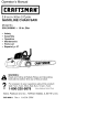 Craftsman 35088 - 18 in. Gas Chainsaw Operator's Manual