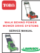Toro 20330 - Low Wheel Walk Power Mower Service Manual