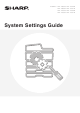 Sharp MX-2300N System Settings Manual