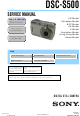 Sony DSC S500 - Cyber-shot Digital Camera Service Manual