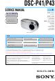 Sony DSC-P41 - Cyber-shot Digital Still Camera Service Manual
