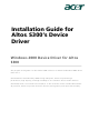 Acer Altos S300`s Device Driver Installation Manual