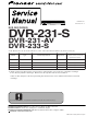 Pioneer DVR-233-S Service Manual