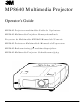 3M MP8640 - MP XGA LCD Projector Operator's Manual