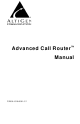 Altigen Advanced Call Router Manual