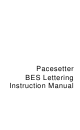 Brother Pacesetter BES Lettering Instruction Manual