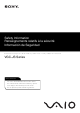 Sony VGC-JS320J - Vaio All-in-one Desktop Computer Safety Information Manual