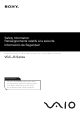 Sony VGC-JS410F/S - Vaio All-in-one Desktop Computer Safety Information Manual