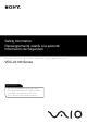Sony VGC-LV140J - Vaio All-in-one Desktop Computer Safety Information Manual