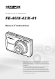 Olympus FE-46 - Digital Camera - Compact Manuel D'instructions