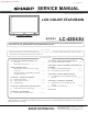 Sharp LC46D43U - Aquos - 720p LCD HDTV Service Manual